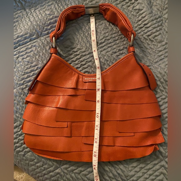 Price Firm YSL red leather St. Tropez shoulder bag 2003/2004 Tom Ford - Picture 8 of 10